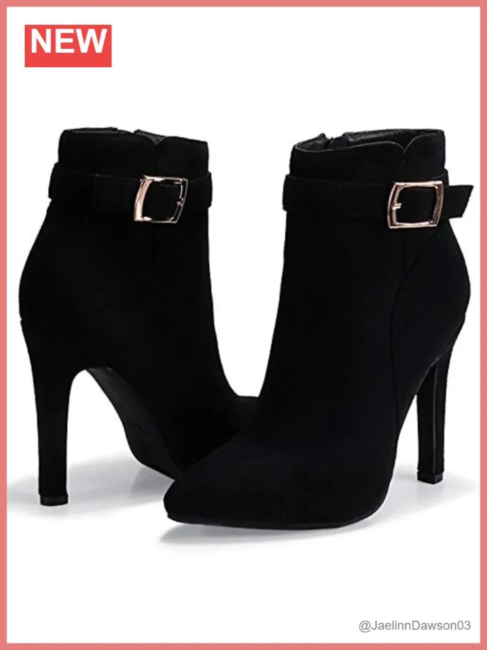 IDIFU Women's Dana Pointed Toe Stiletto High Heels Ankle Booties